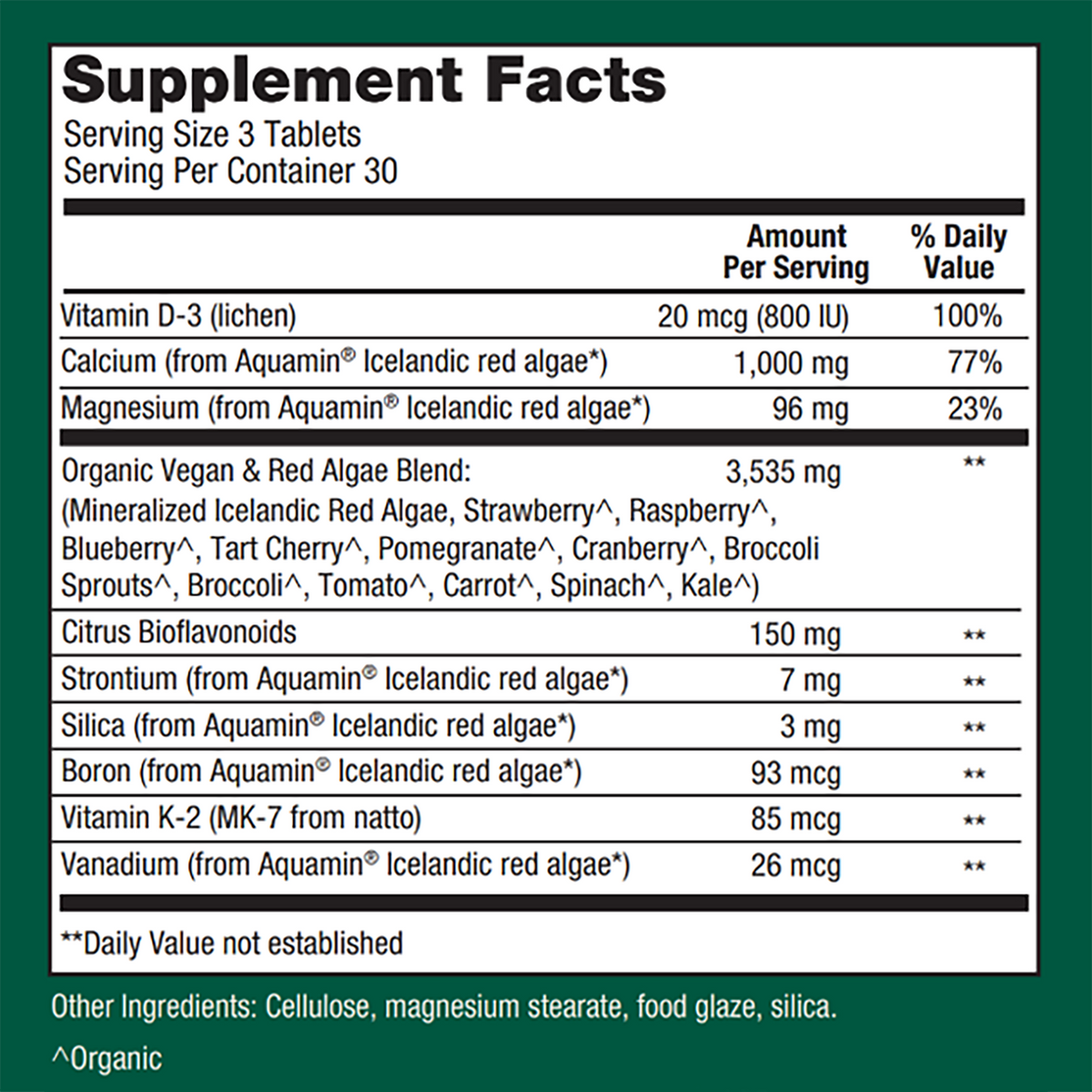 Vegan Plant-Based Calcium - with Magnesium, D3, & K2