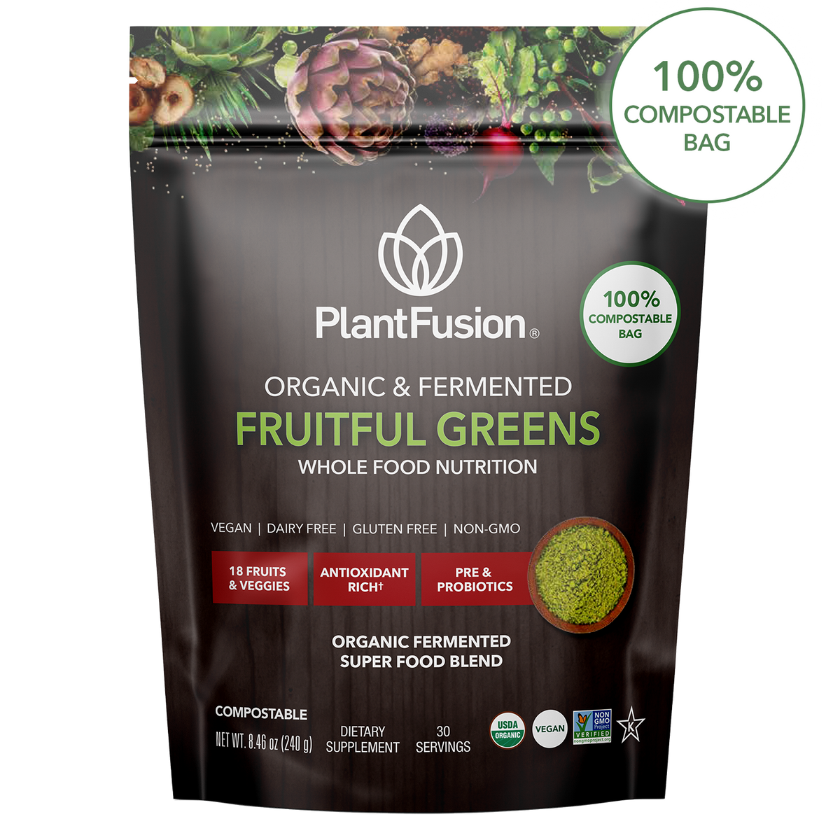 Fruitful Greens - Fermented Superfood Powder Blend