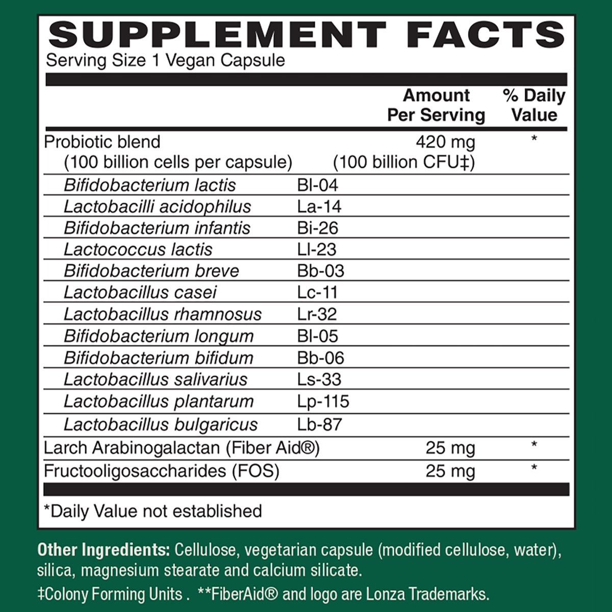 Vegan Probiotic - 100 Billion CFU, 12 Strains