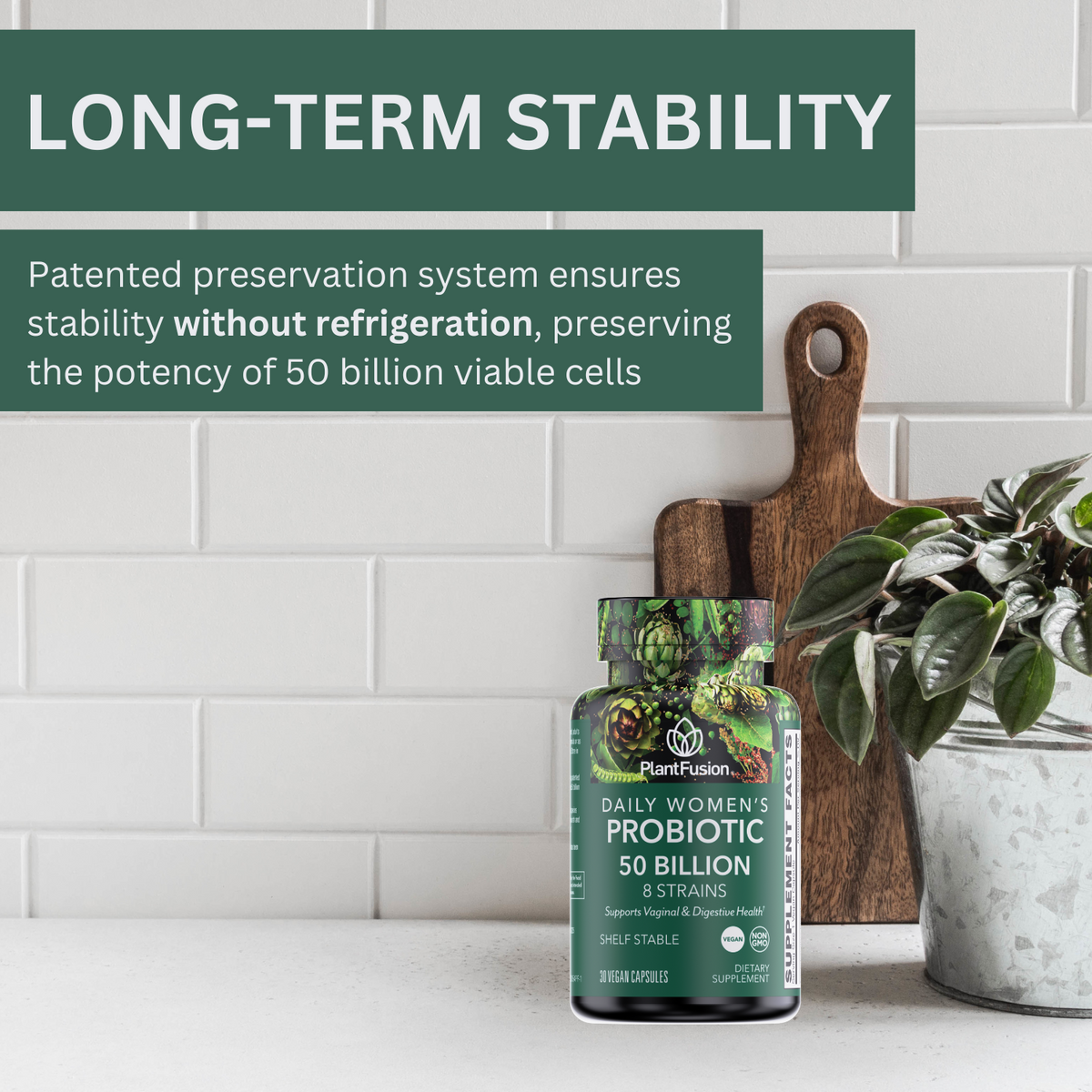 Vegan Women’s Probiotic 50 Billion CFU, 8 Strains