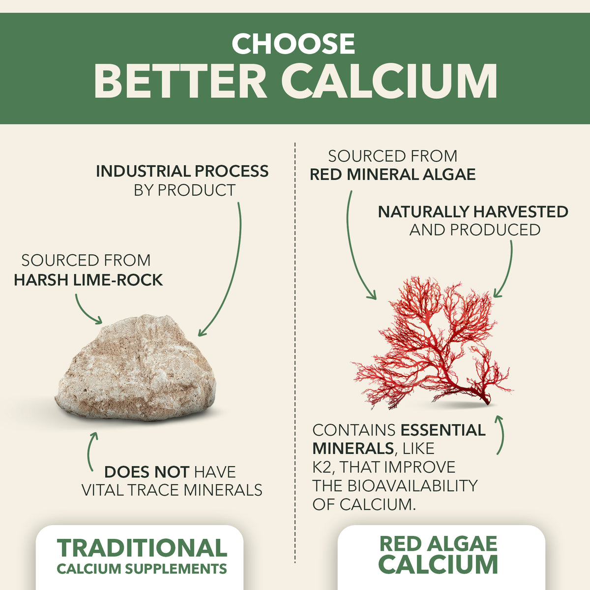 Vegan Plant-Based Calcium - with Magnesium, D3, & K2