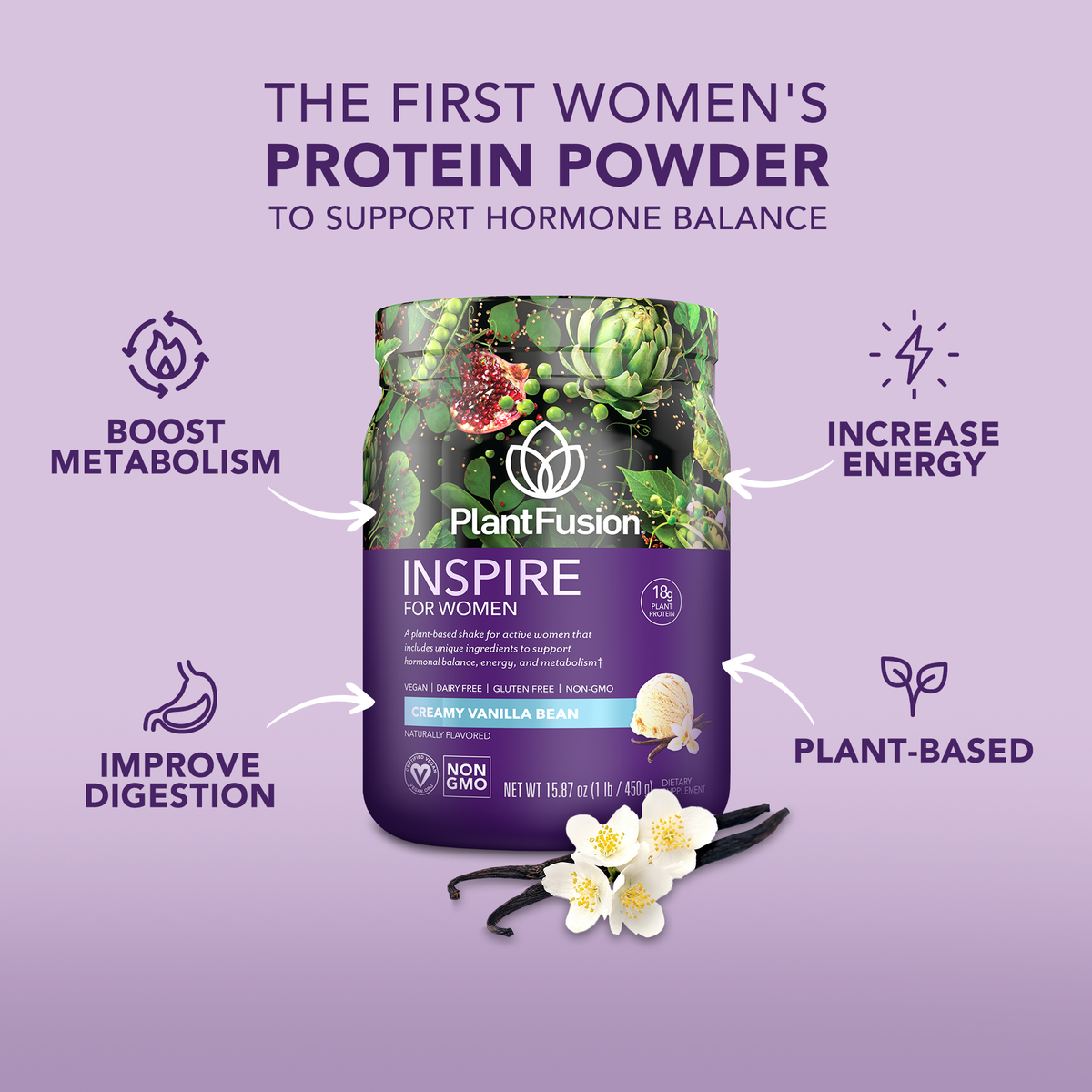 Inspire For Women - Vegan Protein Powder for Women