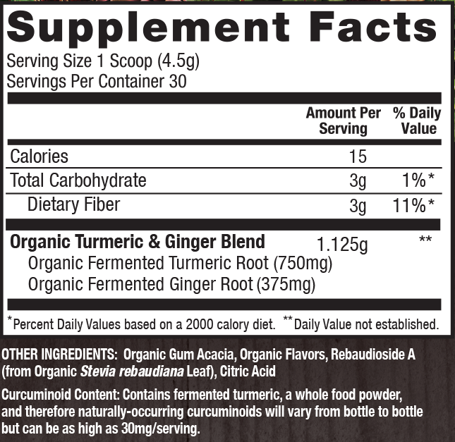 Turmeric & Ginger - Fermented Superfood Powder Blend - Save 20%