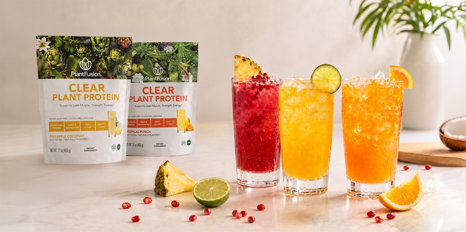 3 Clear Protein Smoothie Ideas, From Tropical Recovery to Sparkling Protein Water