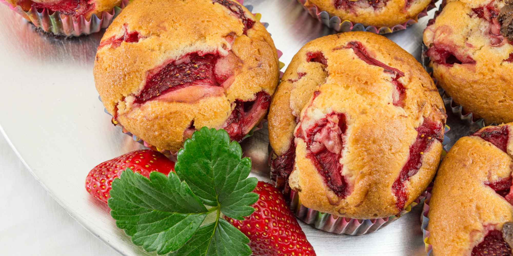 Strawberries and Cream Collagen Muffins