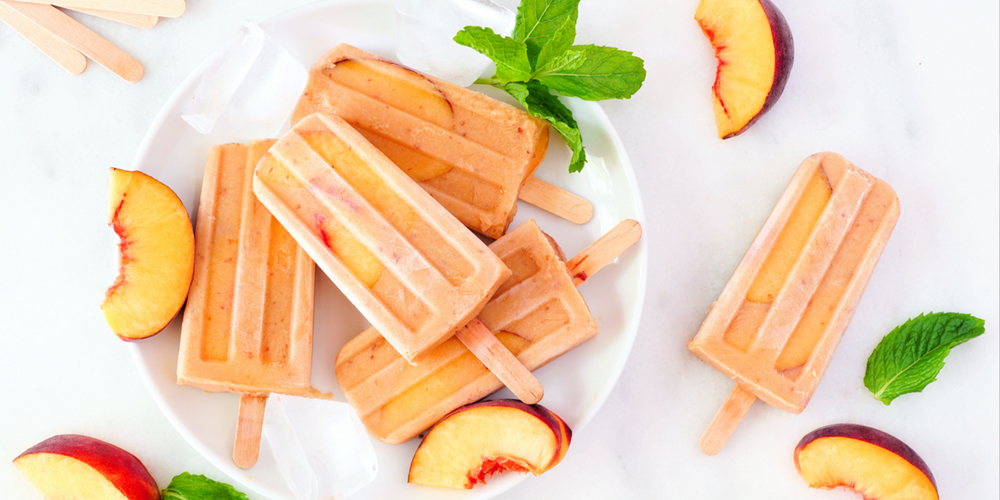 Peach Protein Popsicles