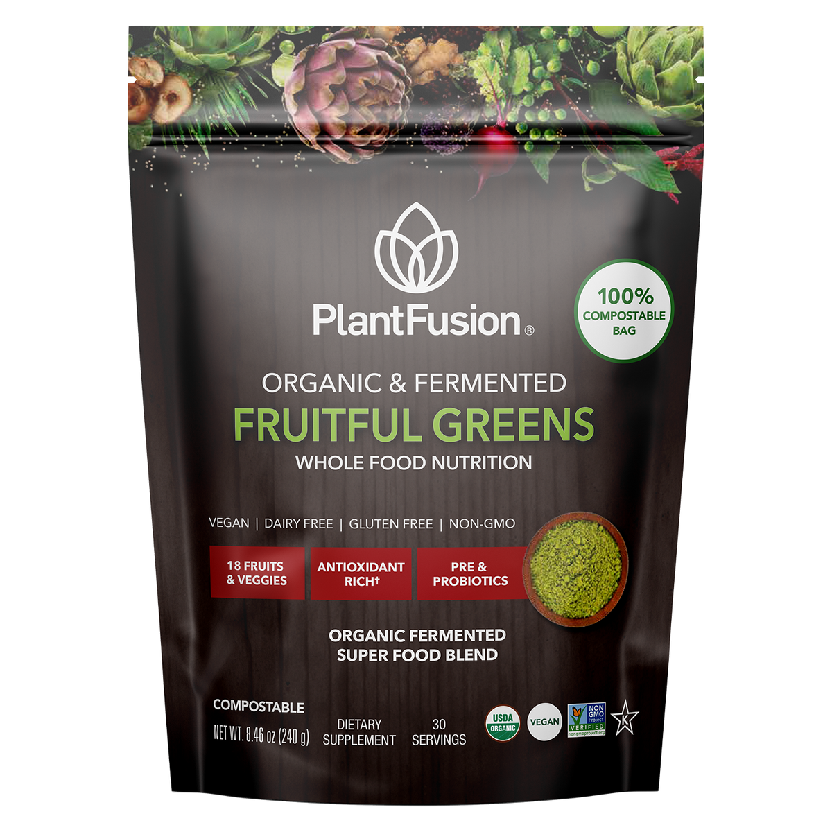 Fruitful Greens - Fermented Superfood Powder Blend