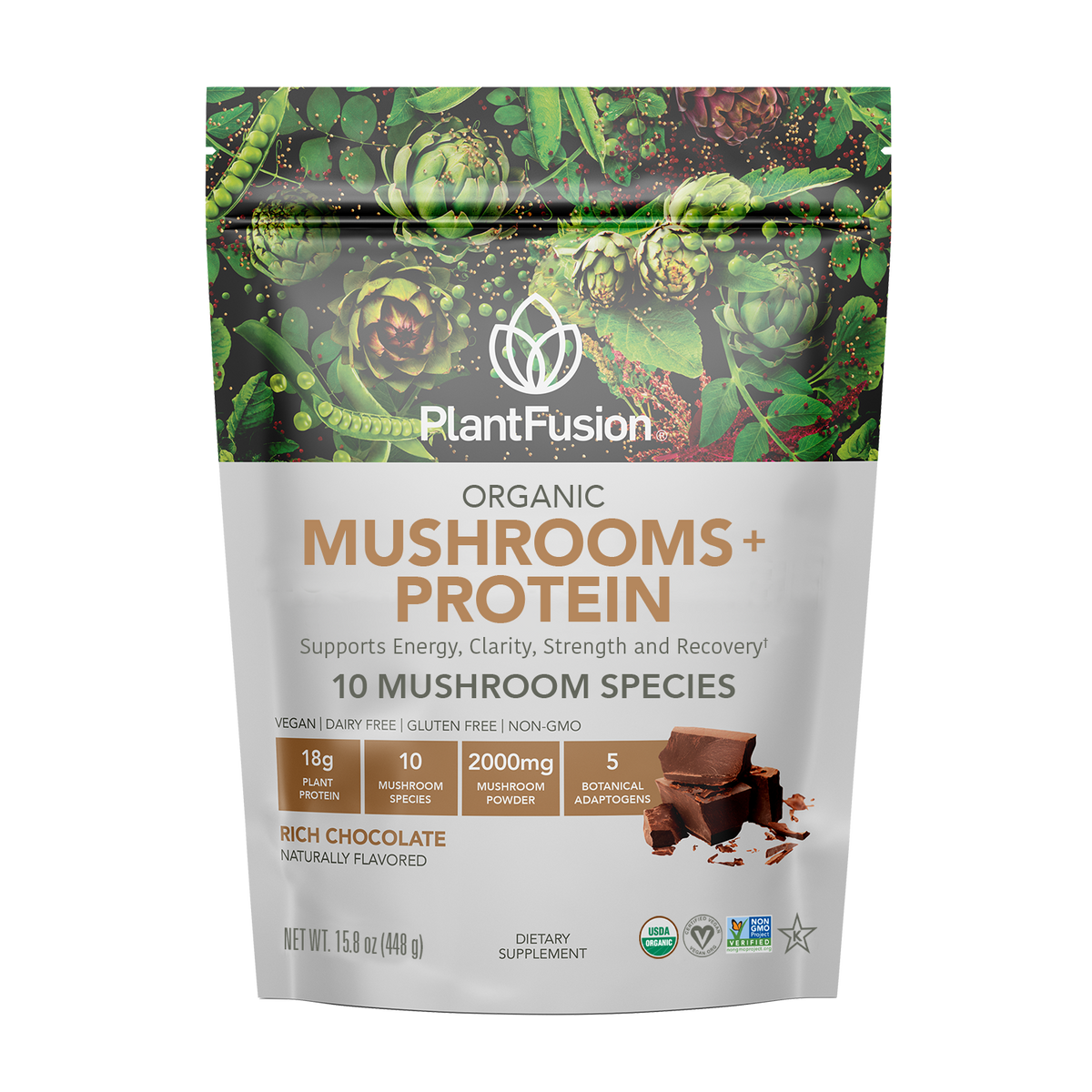 Mushrooms + Protein Powder