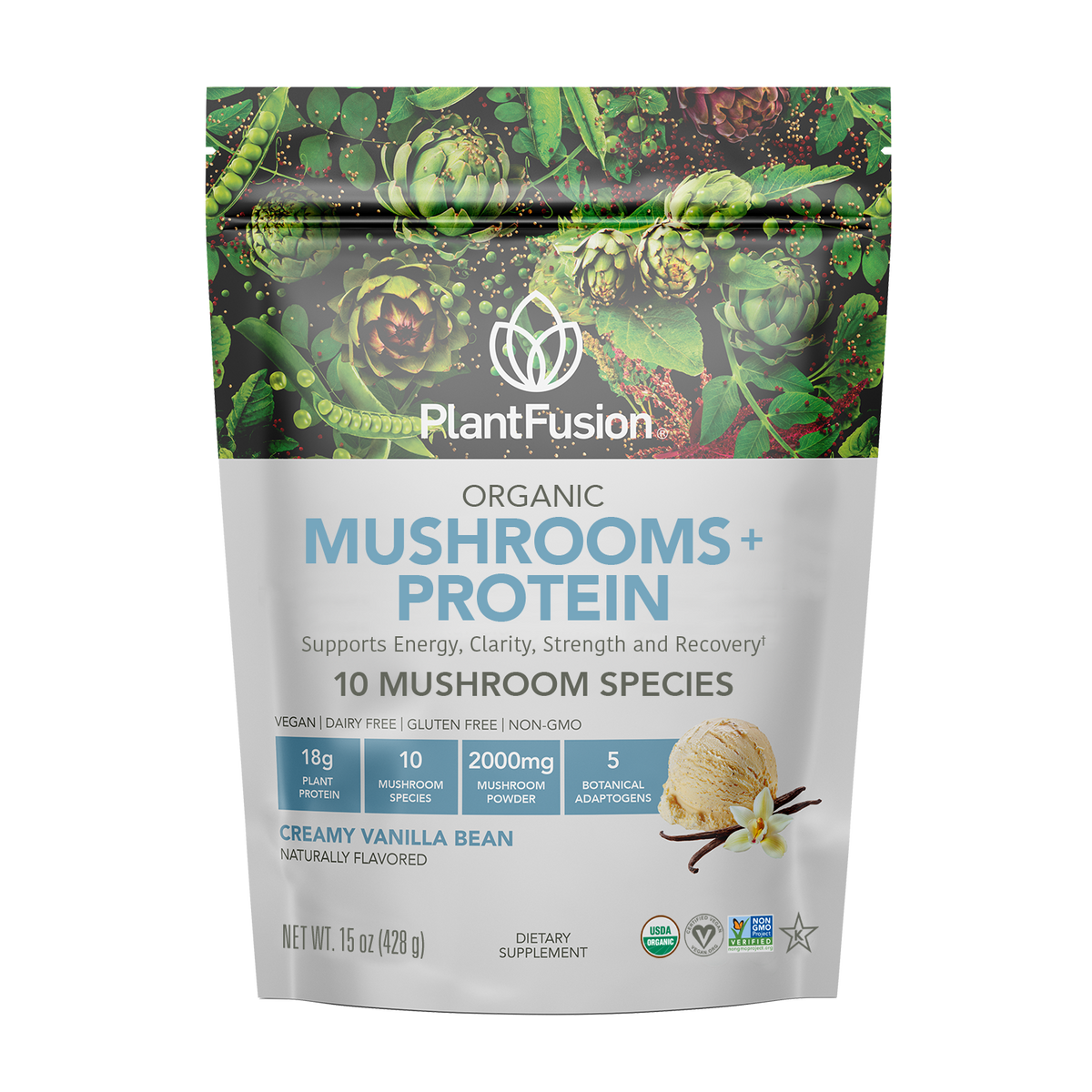 Mushrooms + Protein Powder