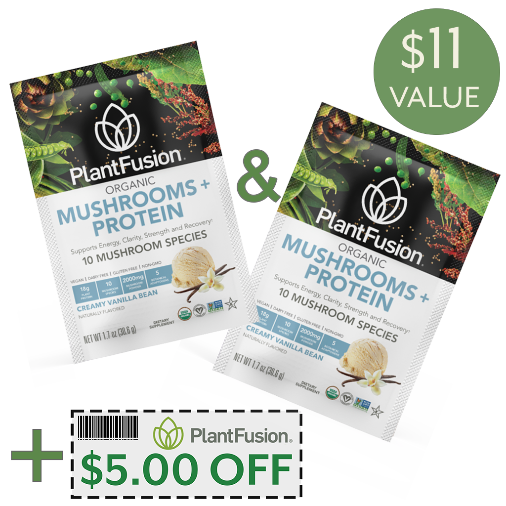 Mushrooms + Protein Powder Samples Offer