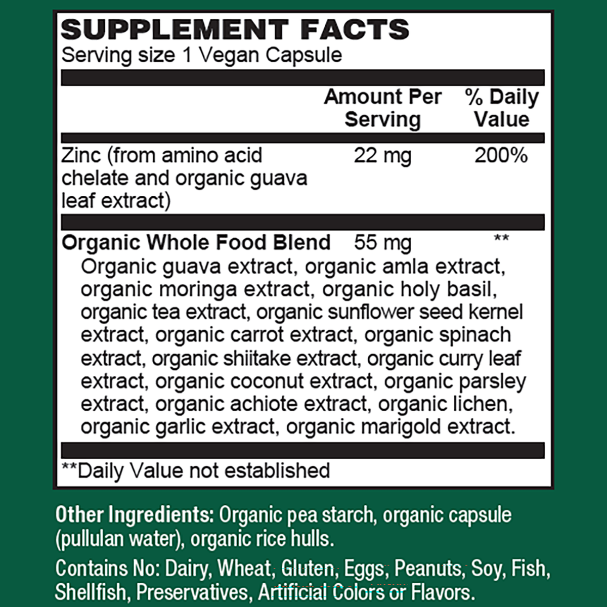 Vegan Wholefood Zinc Supplement